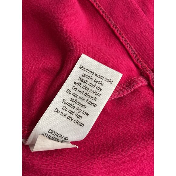 Athleta Crossover V Neck Long Sleeve Top In Fuchsia Pink M - Picture 4 of 6